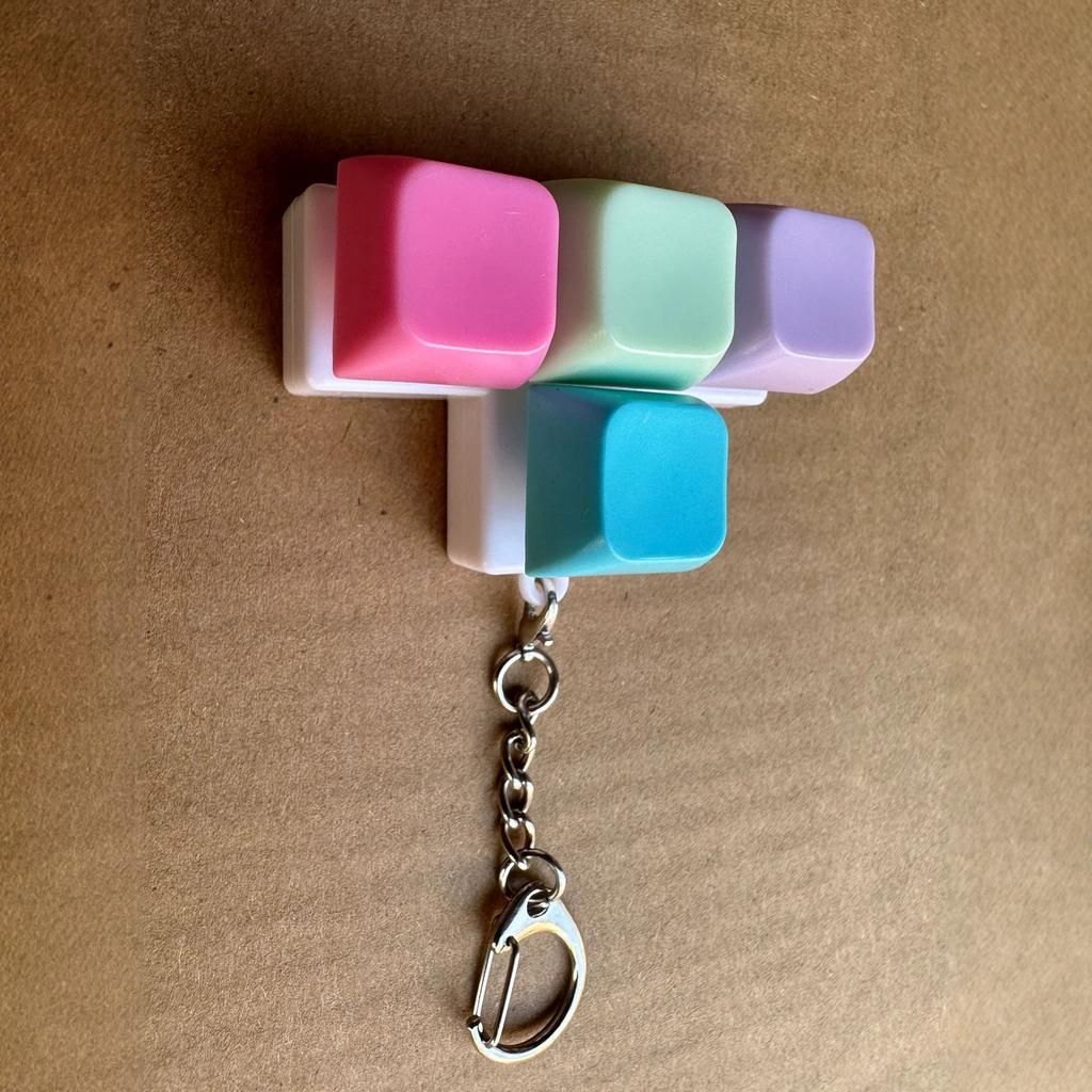 Unzip Button Creative Unzip Square Keyboard Small Toy Pendant Macaron Unzip Keycap Keychain