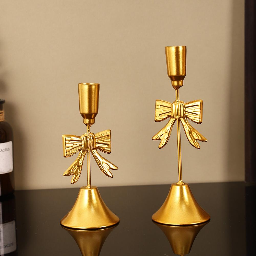 European Style Romantic Dining Table Decoration Retro Candlelight Dinner Props Wedding Table Candle Stand Exquisite Candlestick