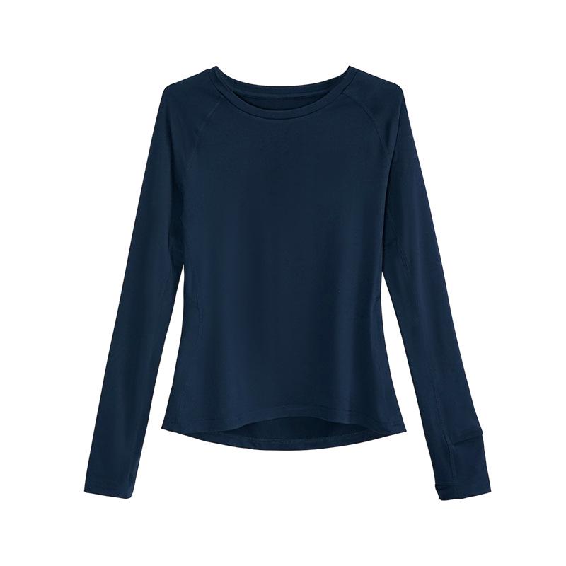 

Классическая футболка с круглым вырезом, быстросохнущая, с длинным рукавом для бега - Ощущение обнаженности, Влагоотводящая, Дышащая, Приталенная футболка Small