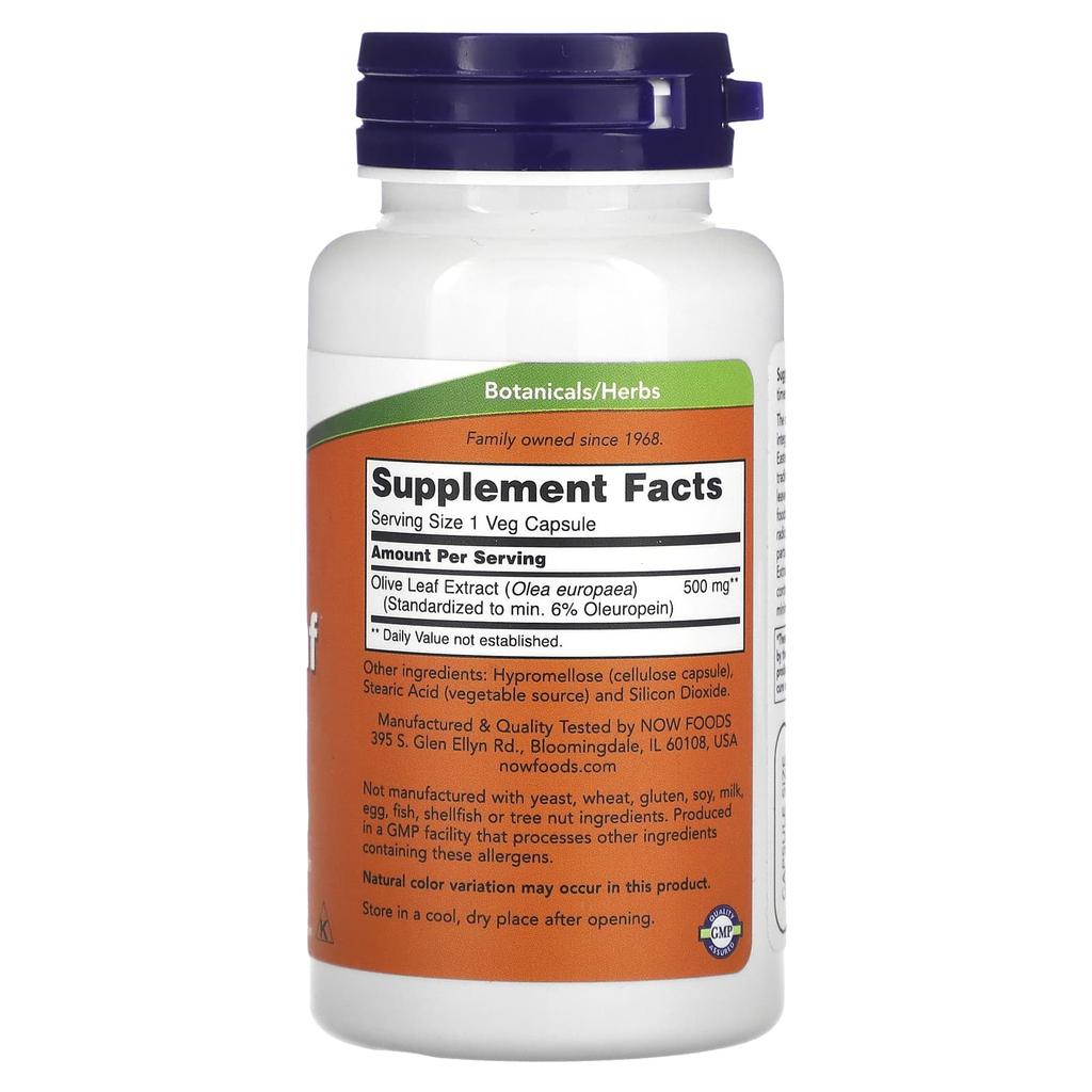 Olive Leaf Extract, 500Mg, 60 Veggie Capsules
