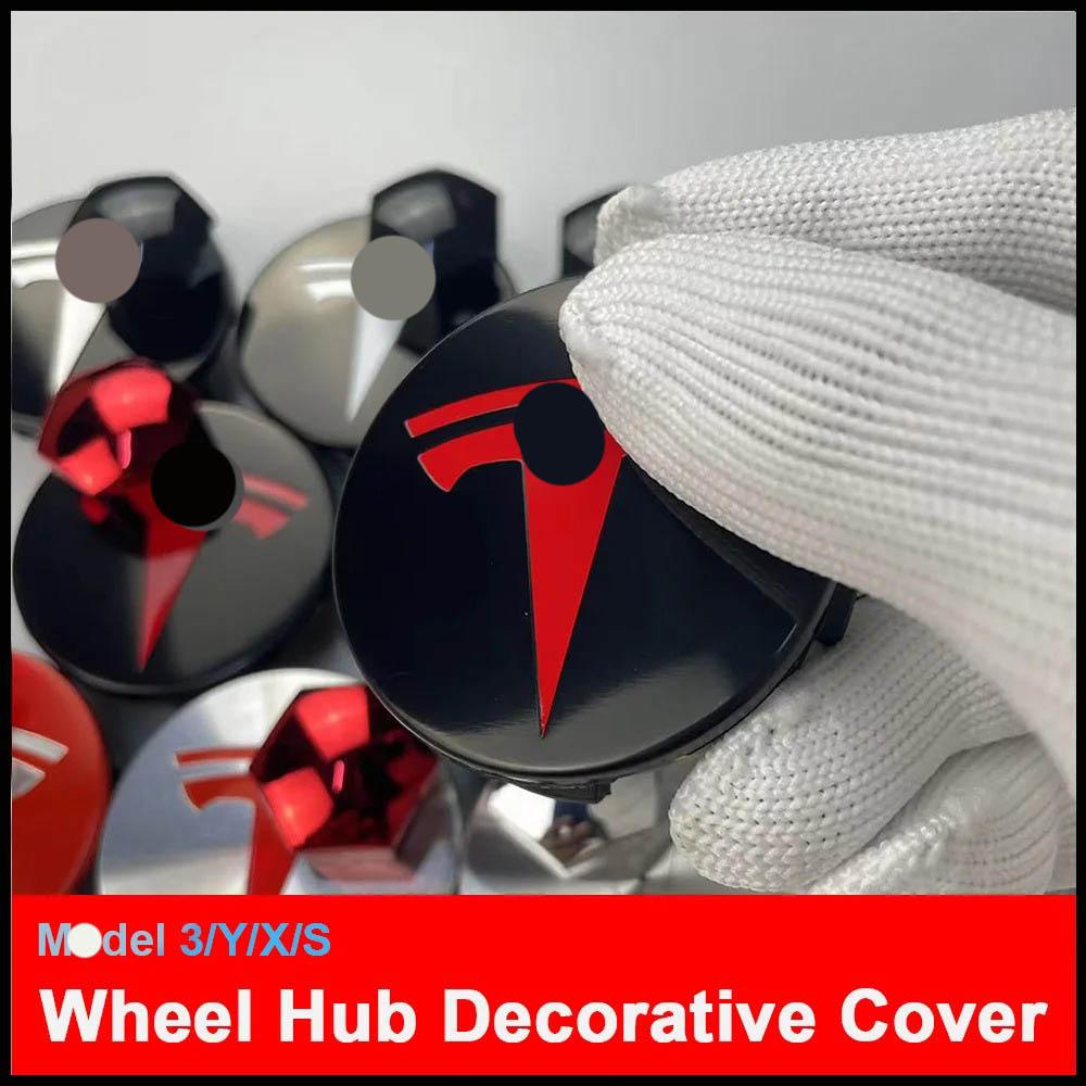 

Car Modification Accessories for Tesla Car Wheel Decoration Label 56mm Wheel Hubcap Tire Center Cap Logo 19 Inch