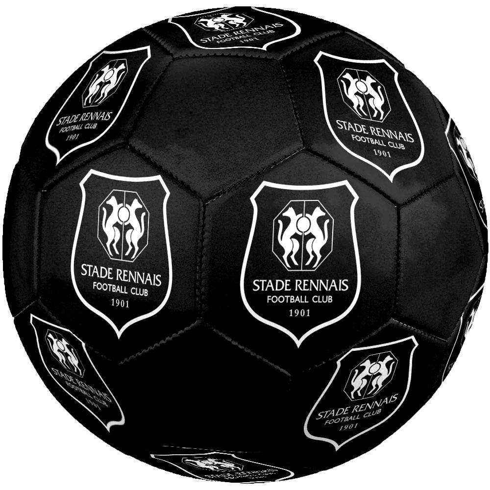 Stade Rennais FC Size 5 Soccer Ball, Machine-Stitched PVC, Durable & High Bounce, All Ages Fit, fan merchandise, matches & outdoor use.