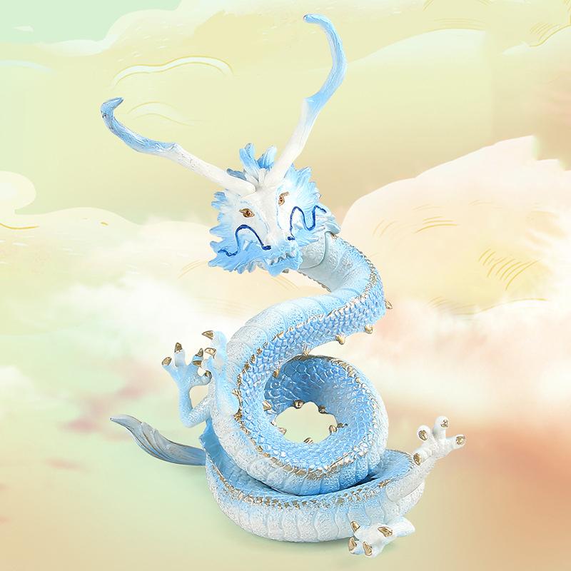 Animal Figures Decorations Model Simulation Mythology Dragon White Tiger Basaltic Suzaku Magic Real Color Solid Model Ornaments
