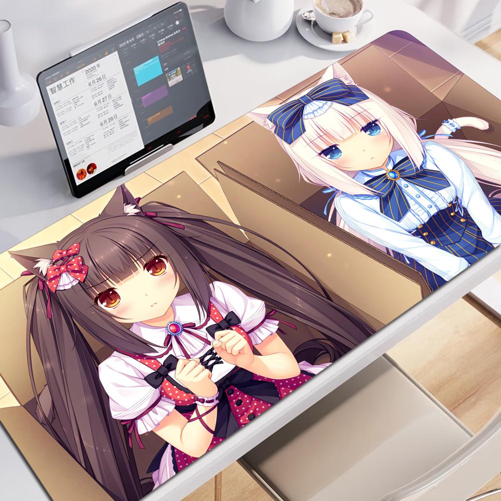 xmm Home HD Computer Table Pad Rubber MousePad Anime Nekopara Carpet Game Office Laptop Soft Table Pad Desktop Protect Mat