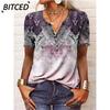 Women's Fashion Casual Short Sleeve V Neck Blouses & Shirts