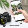 Type C TF Reader With Zinc oy Shell, SD Card Reader with USB C to USB Adapter, Suitable for Laptop, MacBook, Samsung Galaxy
