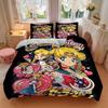 3pcs Sailor Moon Pattern Bedding Set, 1* Cover + 2*Pillowcases, Printed Bedding Set, Soft and Comfortable, Suitable for Bedroom and Guest Ro