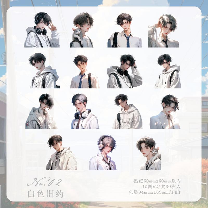 

Mr. Paper, 30pcs, Youth Ins Style Theme Stickers, Scrapbook Notebook, Photo Frame, Diary Decoration, Korean Stationery Stickers