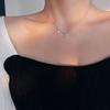 Hollow Pendant Four-leaf Clover Necklace for Women's Trendy Niche Design Simple Collarbone Chain