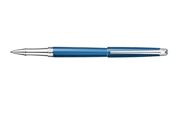 CARAN D'ACHE Leman Slim Grand Bleu Fountain Pen, Medium Nib, 4791-168, Officially Imported
