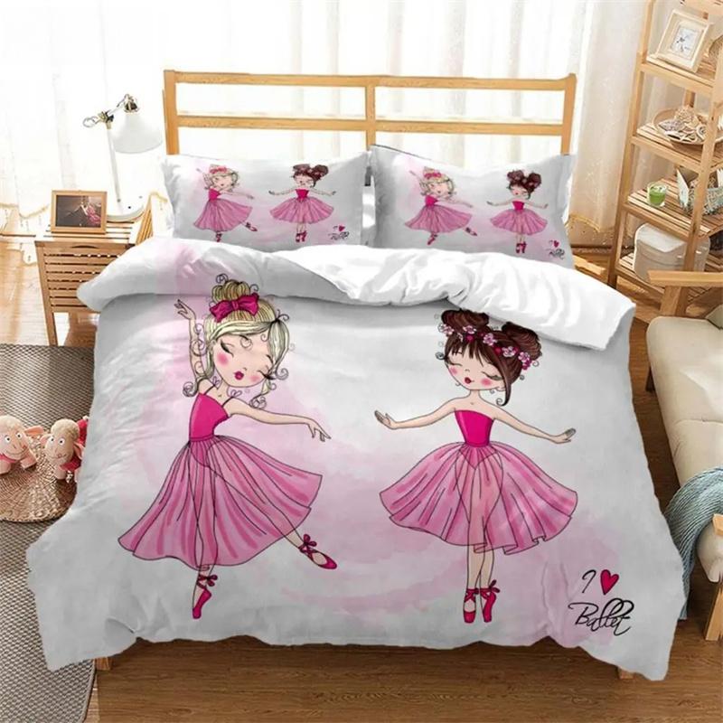 Ballet Girls Minimalist Fashion Bed Three Piece Set Customizable Bedding Set Soft And Comfortable Comforter Bedding Sets