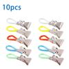 10Pcs Pack Portable Clothes Pegs Metal Colorful Laundry Tea Towel Hanging Clip