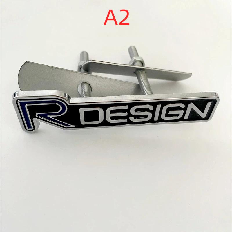3D Metal Rdesign R Design Front Grill Car Badge Sticker Emblem Decal Decoration For XC40 XC60 XC90 V90 S90 S60 V60 V40 C70
