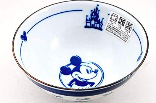 Disney Resort Exclusive Couple Bowl Blue Red Horizontal Line Minnie Mickey