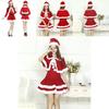 Christmas Santa Claus Adult Female Red Pleuche Dress Suit