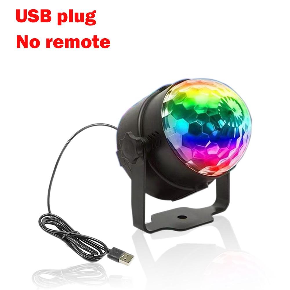 LED Stage Disco Light Rotating DJ Ball Strobe Remote Sound Control Magic Dance Car RGB Christmas Gift Club Party Laser Show Lamp