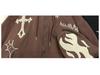 Men's Hooded Cardigan: Trendy American High Street Oversized Embroidered Sportswear for Spring and Autumn Couples.