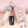 Leather Shell Key Fob Case Cover For Toyota Auris Corolla Reiz Avensis Verso Yaris Aygo Rav4 Scion TC IM 2015 2016 Keychain Bag