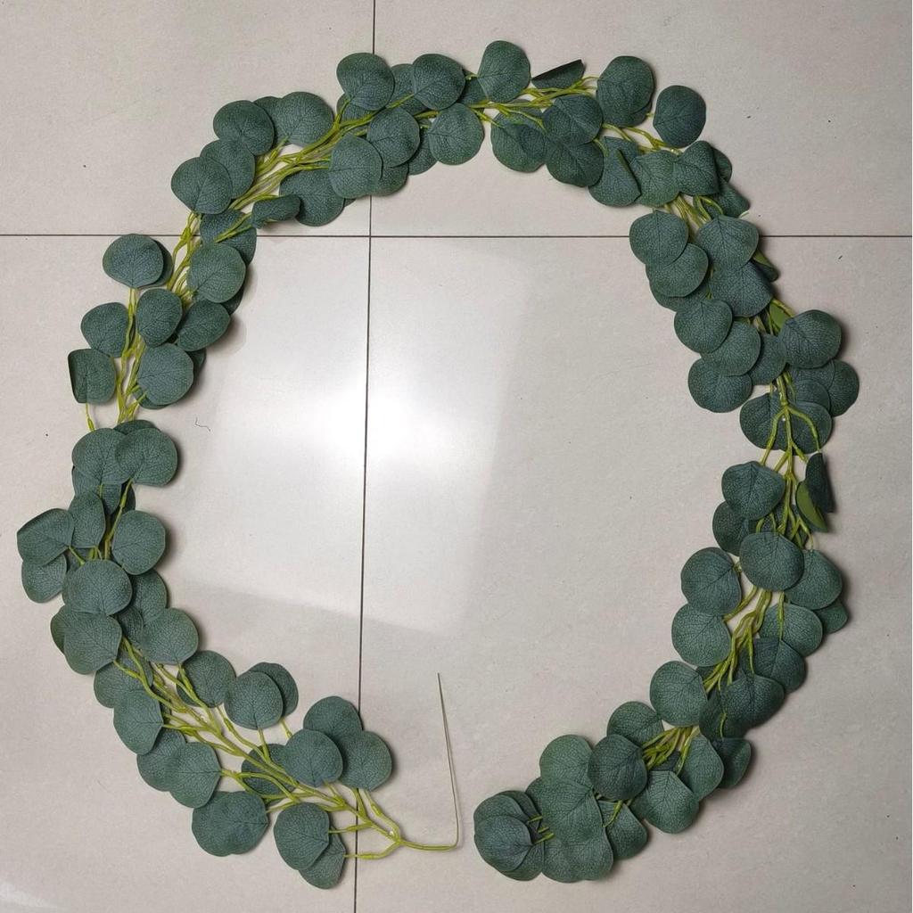 72-Piece Eucalyptus Vine Artificial Leaves for Indoor Ceiling and Wall Decor