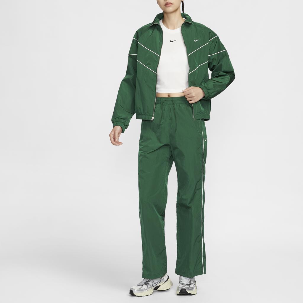 Nike Nsw Nk Wr Wvn Uv Fz Comfortable Stand Collar Color Block Jacket Women Jacket Green FV6305300