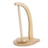 1 Set Yarn Holder Wooden Stable Bear Shaped Base Rotating Yarn Spinner for Crocheting Natural Color