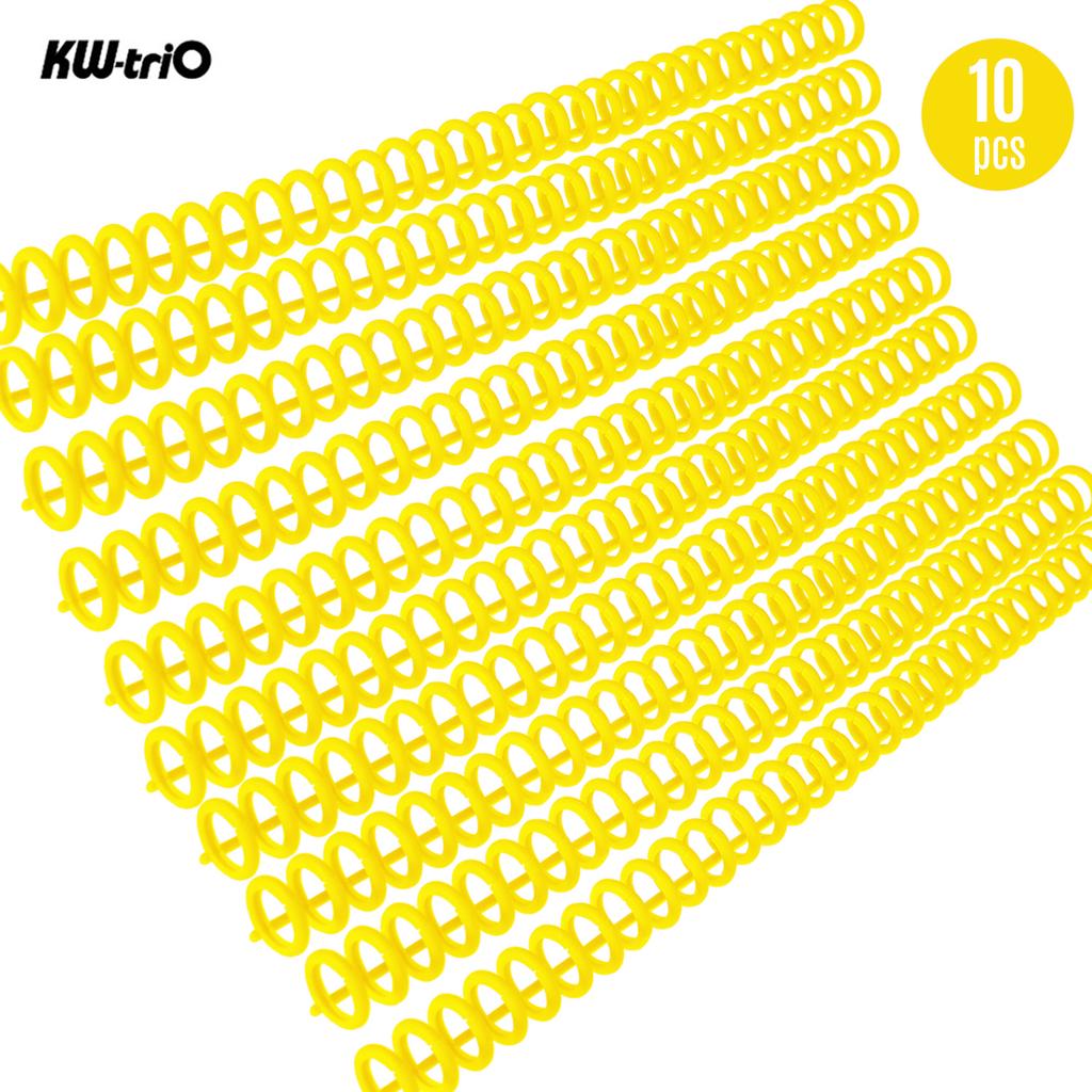 KW-trio 10pcs Plastic 30-Hole Loose Leaf Binders Ring Binding Spines Combs 85 Sheets Capacity for