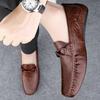 Fashion Cowhide Breathable Men's Casual Leather Shoes Soft Soled Men's Driving Shoes Loafers