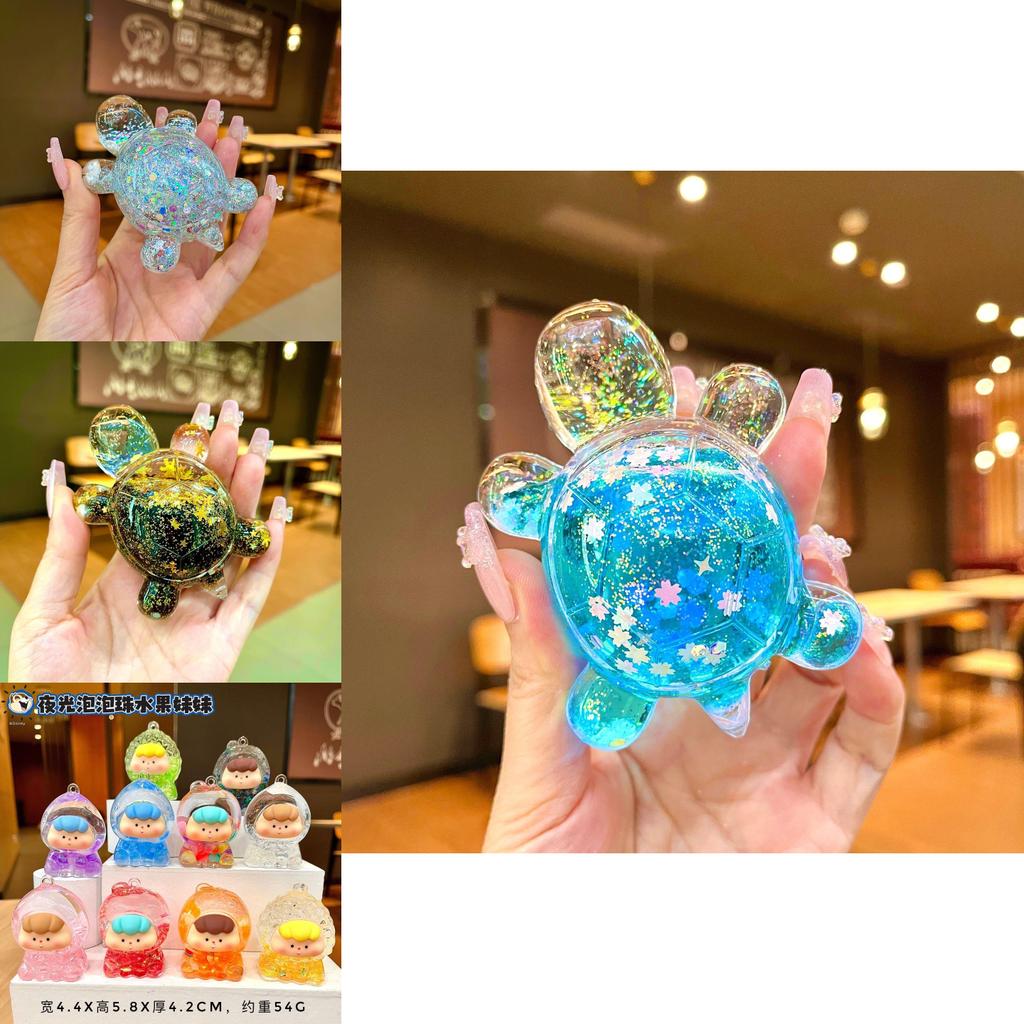 Bunte Große Im Dunkeln Leuchtende Glitzernde Schildkrötenfigur Perfekt Für Einzigartige Geschenk-Anlässe