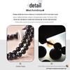 Natural Black Obsidian Beaded Bracelet - Unisex, Double-Layer Design