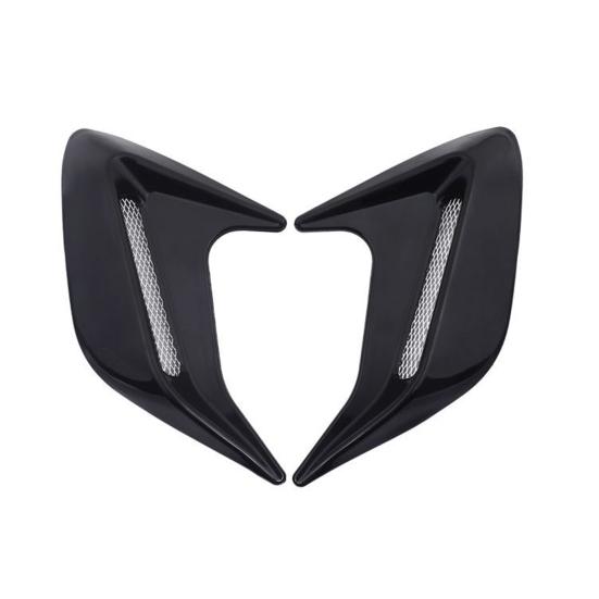 Car Shark Gill Side Vent Decals ABS Chrome Fender Trim Self-Adhesive Stick-On Exterior Hood