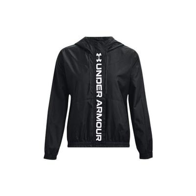 Sweat à capuche zippé à lettres imprimées couleur unie Veste vintage Vestes pour femmes Noir 1369845-001