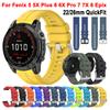 QuickFit 22mm 26mm Klokkereim for Garmin Fenix 5 5X Plus 6 6X Pro 7 7X Solar 965 970 Fenix8 E Epix Pro Tactix8 Quatix8 47mm 51mm