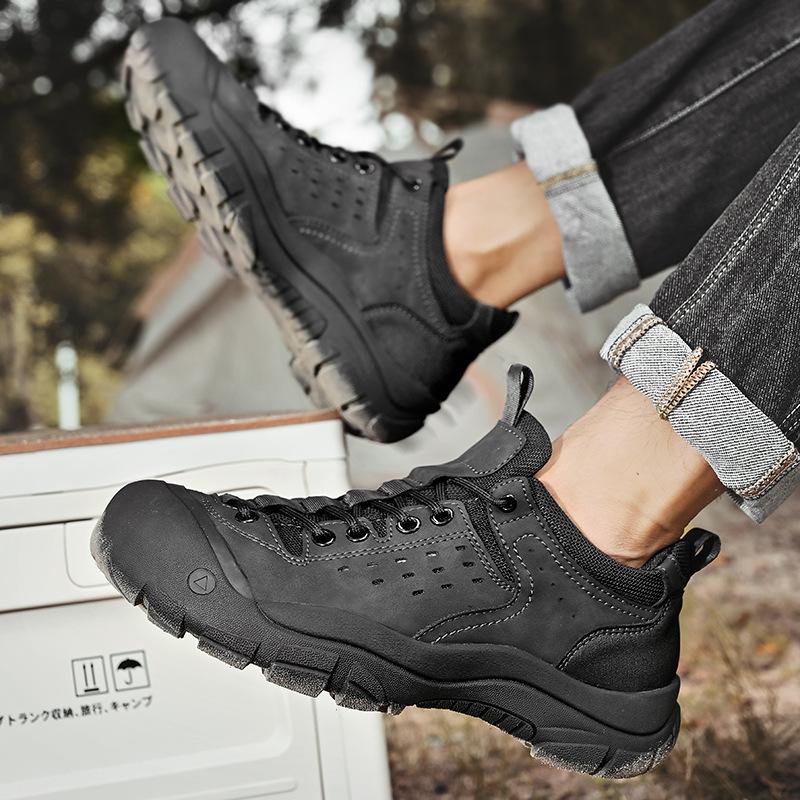 Tooling Shoes Men's 2025 New Outdoor Sports and Leisure Shoes Men's Bag Head Soft Sole Non-slip Hiking Shoes Large Size Men's Shoes 46