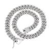 14mm Full Zirconium Cuban Chain Men's Hip Hop Cuban Necklace Bracelet Jewelry