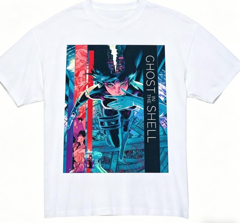 Ghost in the Shell Anime Lover T shirt Year round clothing personality Clothes Plus Size Unisex New Model Couples high quality soft