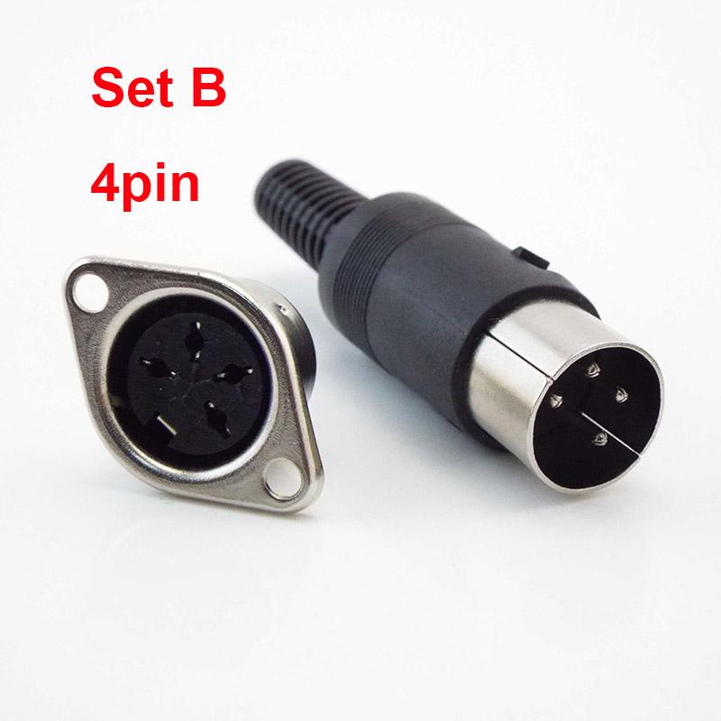 DIN Audio Adapter 3/4/5/6/7/8 Pin DIN Male Female Plug with Plastic Handle Female Socket Hulled Panel Mount Chassis Connector