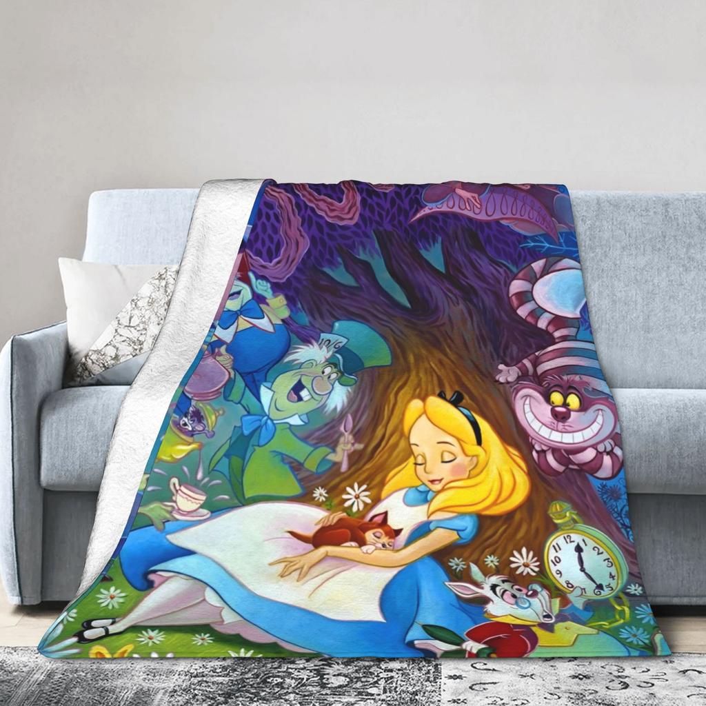 Princess Alice in Wonderland Blanket Super Soft Warm  Throw Blankets for Couch 50x60 Inch Multiple Sizes Plush Thin Quilt