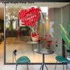 Romantic LOVE Valentine's Day Sweetheart Heart Balloon Stickers Convenience Store Glass Decoration Stickers Window Stickers