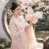 Long Handled Chinese Style Fan Handmade Dance Fan Ancient Flower Fan  Artistic Performance
