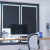 No Drilling Retractable Roller Window Shades Silver Coating Black Blackout Blind Shade Temporary Cover Curtain for Home Car