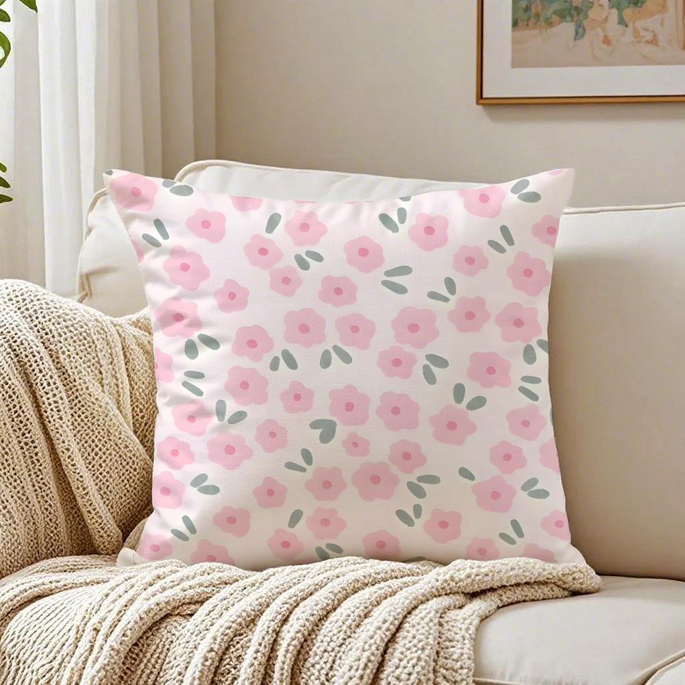 Girls Heart Spring Floral Ins Style Cushion Cover Pillowcase Antidustmite living Room Sofa Decor Cushion Room