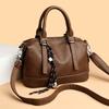 Retro Soft Leather Bag Handbag Women's High-end Sense Versatile Large-capacity Shoulder Messenger Bag