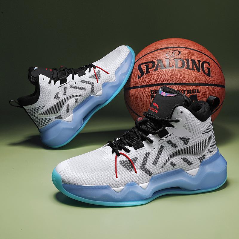 Flying woven basketball shoes actual sneakers mesh competition professional non-slip breathable cement sneakers