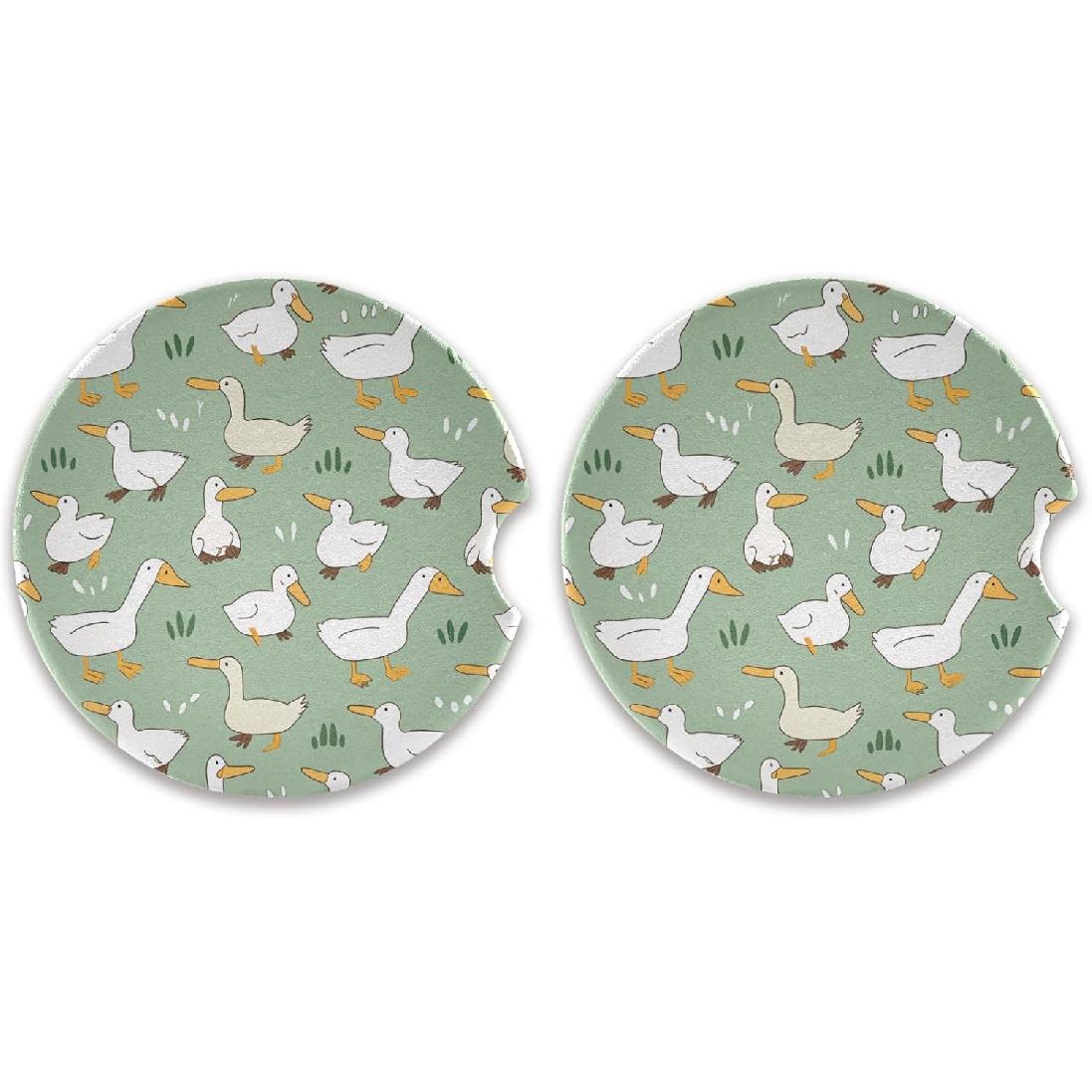 

Kigai Cute Goose Car Cup Holder Coaster Anti Slip Car Coasters Drink Coaster Cute Auto Interior Accessories for Women & Men 2.5 (2 Pack)