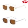 2pcs Classic Small Square Sunglasses Women Vintage Sports Brand Sun Glasses Men Shades Female Fashion Gradient Eyeglasses UV400