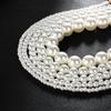 Collier de perles, Chaîne de cou simple et tendance, Chaîne de clavicule multi-tailles, Chaîne de cou style célébrité douce et rétro.
