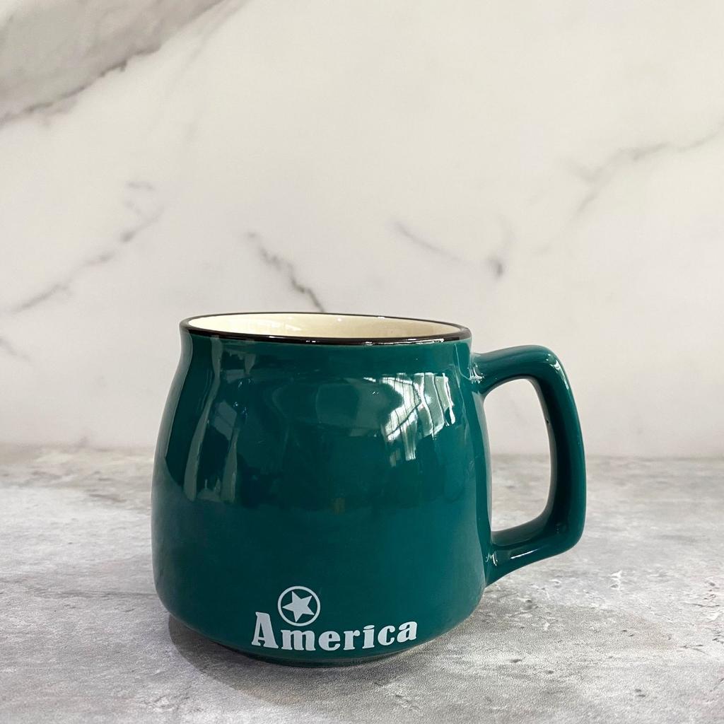 Creative Ceramic Cup With Lid And Spoon Milk Cup Day Breakfast Cup Coffee Cup Customization