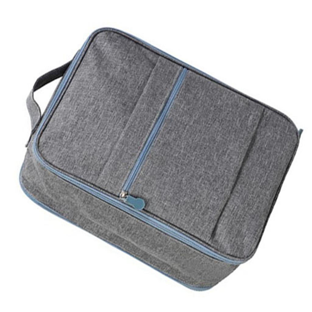 Torba na buty o dużej pojemności do podróży, do codziennego użytku, saszetka do przechowywania, wodoodporna, górny uchwyt, gładkie zamki błyskawiczne, szara