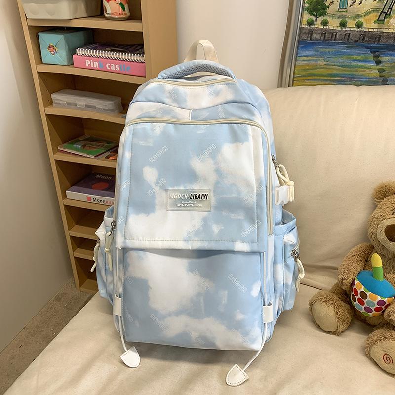 

Korean Casual Tie Dyed and Printed Backpacks for Junior and Senior High School Students Large Capacity Backpacks for College Students .