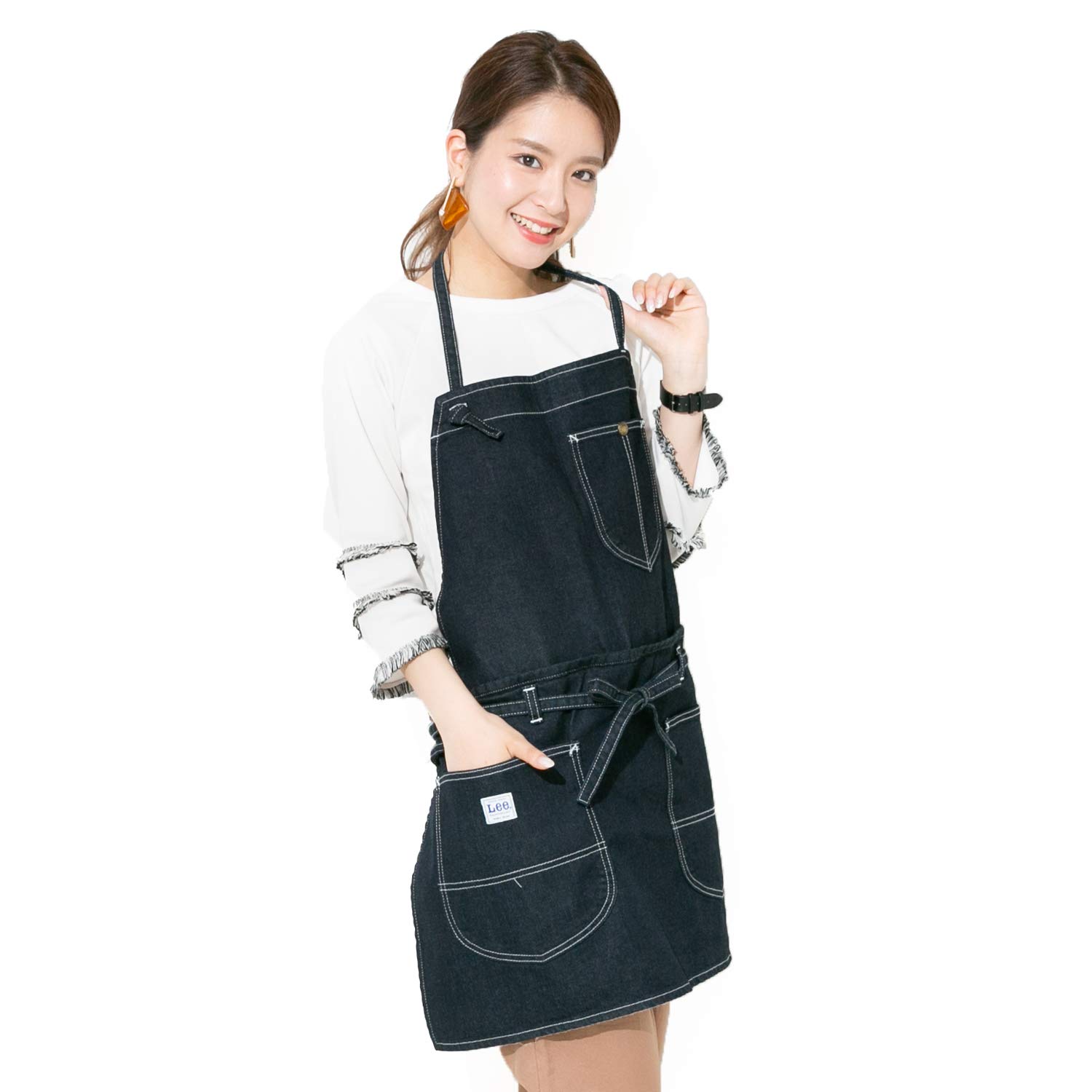 

Lee Denim Work Hickory Stretch Denim Navy Apron, Neck-Strap Apron, Apron,